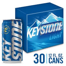 Keystone Light Lager Beer, 30 Pack, 12 fl oz Cans, 4.1% ABV